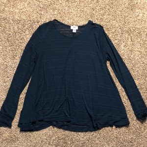Old Navy Teal Long Sleeve Flowy Yoga Layer Top